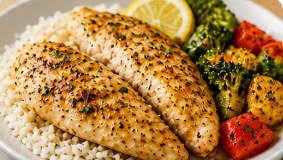 oven baked tilapia with rice